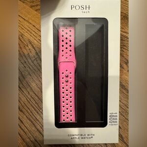 Posh Tech Apple Watch Sport Band Pink Silicone Perforated 40/41/42mm NWOT